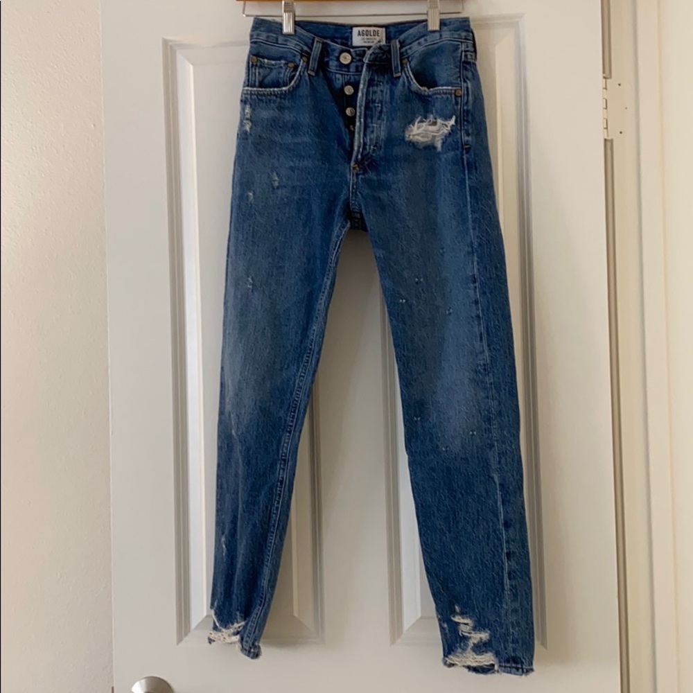 Jamie Medium Wash High Rise Classic Ram Hem Jeans